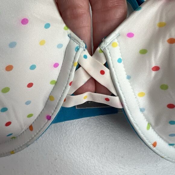 Victoria’s Secret 36D Demi Bra Push-Up Lined T-Shirt Coverage Underwire Dots - Picture 3 of 14